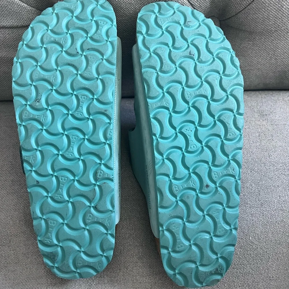 Birkenstock Arizona Nubuck Sandals Beryl - Picture 5 of 6